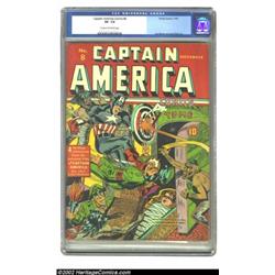 Captain America Comics #8 (Timely, 1941) CGC VF- 7.5 Cream to off-white pages. Jack Kirby had Cap fi