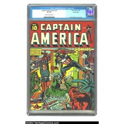 Captain America Comics #10 Crowley pedigree (Timely, 1942) CGC VF 8.0 Cream to off-white pages. Capt