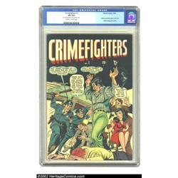 Crimefighters #1 (Marvel, 1948) CGC VF 8.0 Off-white to white pages. How can a number one issue from