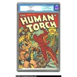 The Human Torch #8 Crowley pedigree (Timely, 1942) CGC VF 8.0 Off-white pages. Timely's penchant for