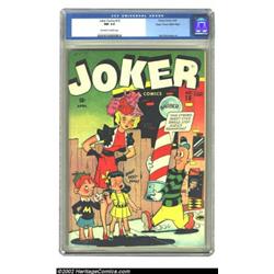 Joker Comics #15 Mile High pedigree (Timely, 1944) CGC NM 9.4 Off-white to white pages. Beautiful co