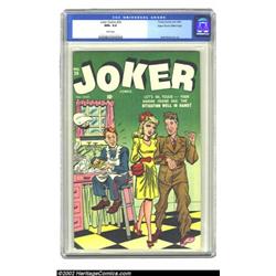 Joker Comics #20 Mile High pedigree (Timely, 1945) CGC NM+ 9.6 White pages. This beautiful Timely fe