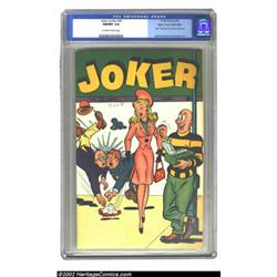 Joker Comics #23 Mile High pedigree (Timely, 1946) CGC NM/MT 9.8 Off-white to white pages. Few oppor