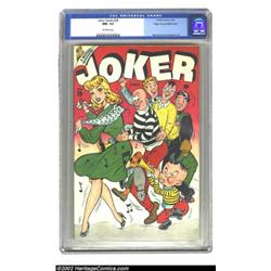 Joker Comics #26 Mile High pedigree (Timely, 1947) CGC NM- 9.2 Off-white pages. A character-filled c