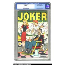 Joker Comics #27 Mile High pedigree (Timely, 1947) CGC NM 9.4 Off-white to white pages. Typifying wh