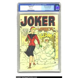 Joker Comics #31 Mile High pedigree (Timely, 1948) CGC NM+ 9.6 Off-white pages. Featuring the very l