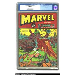 Marvel Mystery Comics #27 (Timely, 1942) CGC NM 9.4 Cream to off-white pages. Just as Toro is about.