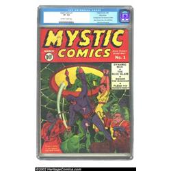 Mystic Comics #1 Nova Scotia pedigree (Timely, 1940) CGC VF- 7.5 Off-white to white pages. This is u