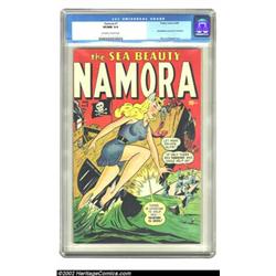 Namora #1 (Timely, 1948) CGC VF/NM 9.0 Off-white to white pages. Overstreet mentions that the third.