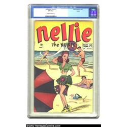 Nellie the Nurse #1 Toledo pedigree (Timely, 1945) CGC NM 9.4 Off-white to white pages. This catalog