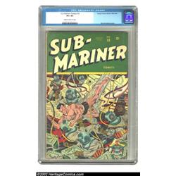 Sub-Mariner Comics #18 (Timely, 1945) CGC VF+ 8.5 Cream to off-white pages. This amazing early Timel