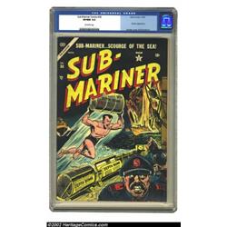 Sub-Mariner Comics #36 (Atlas, 1945) CGC VF/NM 9.0 Off-white pages. You would think after the way Su