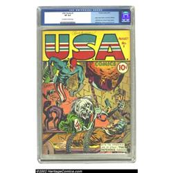 U.S.A. Comics #1 (Timely, 1941) CGC VF 8.0 Off-white to white pages. Simon and Kirby proved they cou