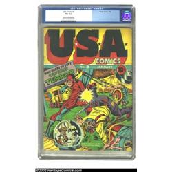 U.S.A. Comics #3 (Timely, 1941) CGC FN+ 6.5 Cream to off-white pages. Who dares to defy Captain Terr