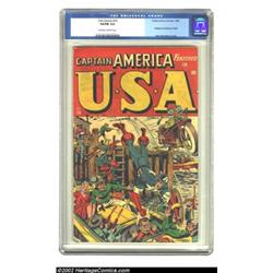 U.S.A. Comics #16 (Timely, 1945) CGC VG/FN 5.0 Off-white to white pages. Alex Schomburg contributes.