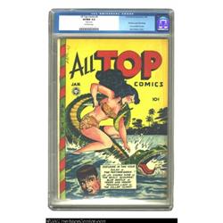 All Top Comics #9 (Fox Features Syndicate, 1948) CGC VF/NM 9.0 Off-white pages. The title started as