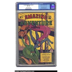 Amazing Adventure Funnies #1 (Centaur, 1940) CGC VF- 7.5 Cream to off-white pages. This is a nice co