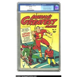 America's Greatest Comics #4 (Fawcett, 1942) CGC VF 8.0 Off-white pages. Spy Smasher, Bulletman, and