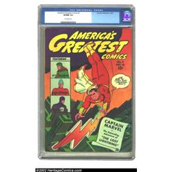 America's Greatest Comics #5 (Fawcett, 1942) CGC VF/NM 9.0 Off-white pages. This gigantic, squarebou