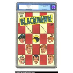 Blackhawk #11 Big Apple pedigree (DC, 1946) CGC NM 9.4 White pages. A great checkerboard cover sets.