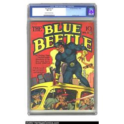 Blue Beetle #3 (Fox Features Syndicate, 1940) CGC FN- 5.5 Cream to off-white pages. The deep, dark i