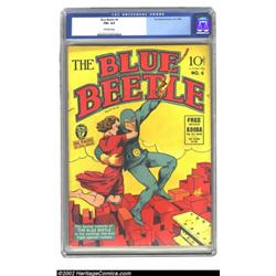 Blue Beetle #4 (Fox Features Syndicate, 1940) CGC FN+ 6.5 Off-white pages. Did you ever see the Blue