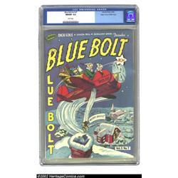 Blue Bolt Vol. 3, #7 Mile High pedigree (Novelty Press, 1942) CGC NM/MT 9.8 White pages. Okay people