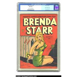 Brenda Starr #14 (#2) (Four Star, 1948) CGC VF- 7.5 Cream to off-white pages. On one of the most sou