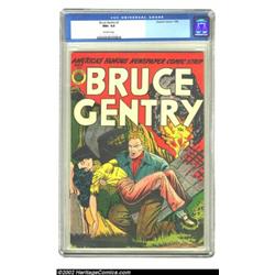 Bruce Gentry #2 (Superior, 1948) CGC NM+ 9.6 Off-white pages. Bruce gets busy saving a busty babe fr