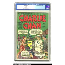 Charlie Chan #1 (Crestwood, 1948) CGC VF- 7.5 Off-white pages. Jack Kirby and Joe Simon created a fa