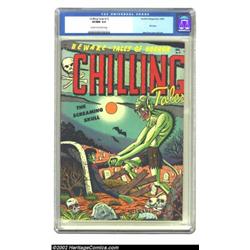 Chilling Tales #13 (#1) (Youthful Magazines, 1952) CGC VF/NM 9.0 Cream to off-white pages. This blea