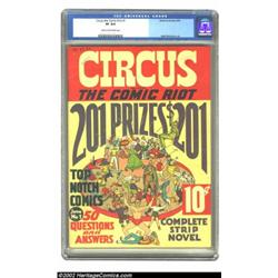 Circus the Comic Riot #1 (Globe Syndicate, 1938) CGC VF 8.0 Cream to off-white pages. Listed as "sca
