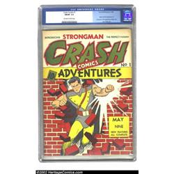 Crash Comics #1 (Tem Publishing Co., 1940) CGC FN/VF 7.0 Off-white to white pages. If you want a boo