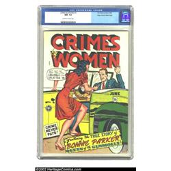 Crimes by Women #1 Mile High pedigree (Fox, 1948) CGC NM- 9.2 Off-white to white pages. I bet you th