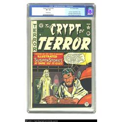 Crypt of Terror #19 (EC, 1950) CGC VF- 7.5 Off-white pages. This is the last of issue of Crypt of Te