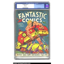 Fantastic Comics #5 (Fox, 1940) CGC FN 6.0 Off-white pages. Lou Fine's incredible imagery on this ea