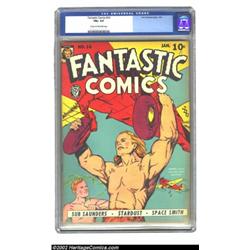 Fantastic Comics #14 (Fox, 1941) CGC FN+ 6.5 Cream to off-white pages. But for a right front cover d