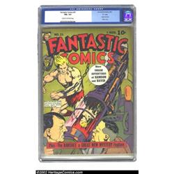 Fantastic Comics #21 "D" Copy pedigree (Fox, 1941) CGC FN+ 6.5 Cream to off-white pages. This is one