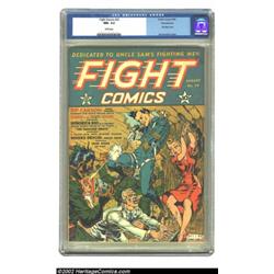 Fight Comics #20 Pennsylvania pedigree (Fiction House, 1942) CGC NM- 9.2 White pages. Rip Carson 'ch
