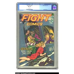 Fight Comics #48 (Fiction House, 1947) CGC NM 9.4 White pages. Extremely vibrant colors and white pa