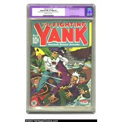 Fighting Yank #4 (Nedor Publications, 1943) CGC Apparent NM 9.4 Slight (P) Off-white to white pages.