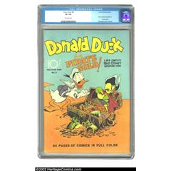 Four Color #9 (Dell, 1942) CGC VF 8.0 Off-white pages. This milestone issue features the first Carl.