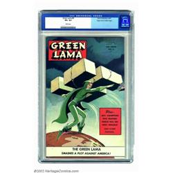 Green Lama #6 Mile High pedigree (Spark Publications, 1945) CGC VF+ 8.5 White pages. Mac Raboy score