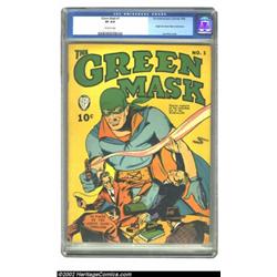 Green Mask #1 File copy (Fox Features Syndicate, 1940) CGC VF 8.0 Off-white pages. This 62-year-old.