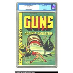 Guns Against Gangsters #6 (Novelty Press, 1949) CGC VF 8.0 Off-white pages. This gal may get eaten,.