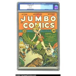 Jumbo Comics #26 (Fiction House, 1941) CGC VF+ 8.5 Off-white pages. Fiction House's first comic titl