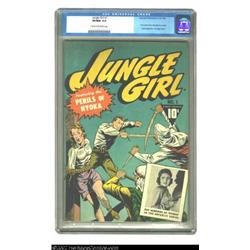 Jungle Girl #1 (Fawcett, 1942) CGC VF/NM 9.0 Cream to off-white pages. This is the first comic book.