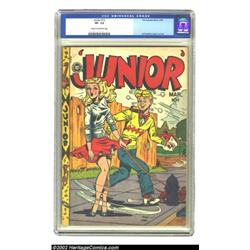 Junior #12 (Fox Features Syndicate, 1948) CGC VF- 7.5 Cream to off-white pages. This title is gainin
