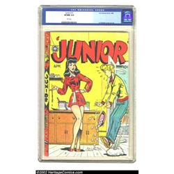 Junior #13 (Fox Features Syndicate, 1948) CGC VF/NM 9.0 Pink pages. The initial issue of Playboy was