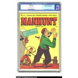 Manhunt #5 Mile High pedigree (Magazine Enterprises, 1948) CGC VF+ 8.5 Off-white to white pages. Thi